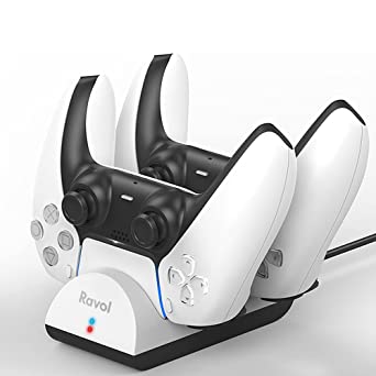 Photo 1 of Ravol PS 5 Controller Charging Station, Charging Dock Station for Playstation 5 Controller, Fast Charging Dock with LED Indicator (Controllers Not Included)