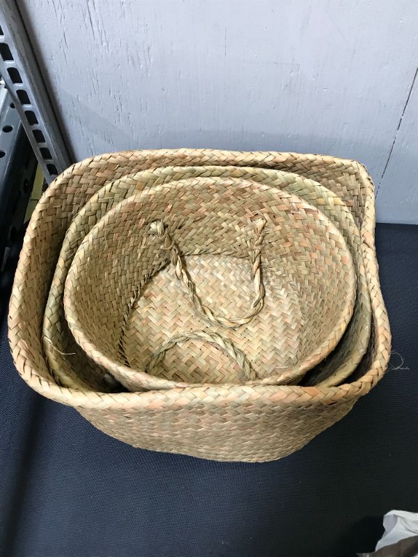 Photo 1 of  3 Pcs Woven Basket SMALL 