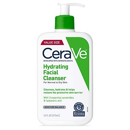 Photo 1 of CeraVe Hydrating Facial Cleanser Moisturizing Non-Foaming Face Wash with Hyaluronic Acid, Ceramides & Glycerin 16 Fluid Ounce

