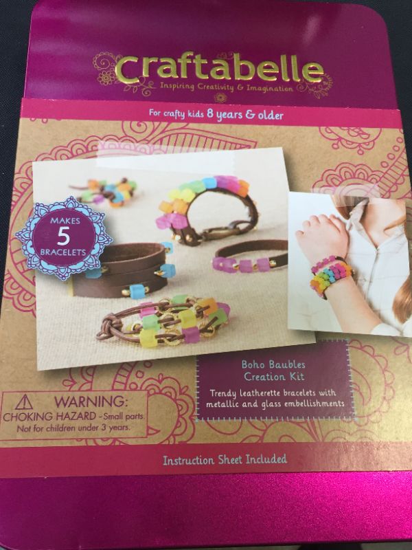 Photo 2 of Craftabelle – Boho Baubles Creation Kit – Bracelet Making Kit – 101pc Jewelry Set with Beads – DIY Jewelry Kits for Kids Aged 8 Years +

