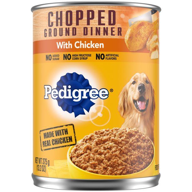 Photo 1 of 
Pedigree Chicken Flavor Ground Wet Dog Food for Adult, 13.2 oz. Can ( 12 pcs )  exp- 04/10/2024