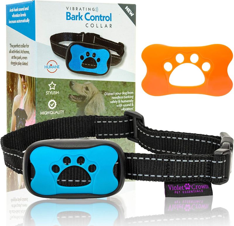 Photo 1 of Violet Crown Pet Essentials Sonic Vibrating Humane No Harm No-Bark Dog Collar – Dog Training, Behavior Correcting Collar for Dogs of All Breeds and Sizes
