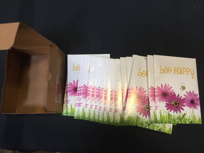 Photo 2 of American Meadows Wildflower Seed Packets ''Bee Happy'' Party Favors (Pack of 20) - Pollinator Wildflower Seed Mix to Attract Hummingbirds, Bees, and Butterflies, Party Favor for Any Occasion
