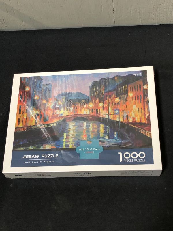 Photo 2 of 1000 Pieces Jigsaw Puzzles for Adults - Romantic Venice. Educational Intellectual Puzzle and Decompression Fun Games for Adults & Kids, Finished Size: 27.6" w x 19.7" h
