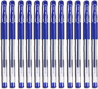 Photo 1 of Gel Ink Rollerball Pens,Blue Ink,Fine Point, 0.5mm,Writing Smooth,Wear-resistant Pen,12-Pack,for Writing Journaling Taking Notes School Office,GP357 --- 3 PACK 
