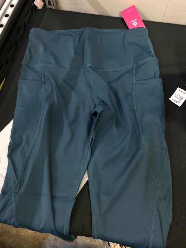 Photo 1 of JYOPP WOMENS DARK TEAL WORKOUT CAPRIS WITH POCKETS SIZE LARGE 