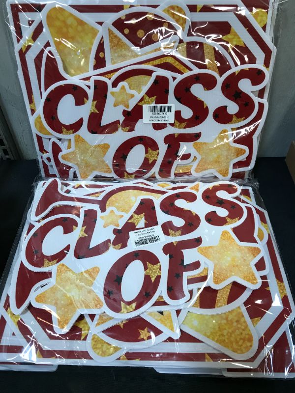 Photo 2 of 14 Pcs Maroon Graduation Party Decorations 2022 Waterproof Graduation Yard Signs Large 16 Inch Congrats Grad Yard Signs Class of 2022 Graduation Yard Sign with Stakes for Graduation Party Decorations Supplies --- 2 pack 

