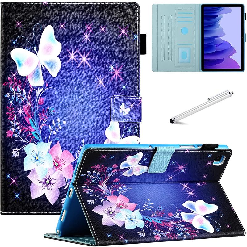 Photo 1 of 2 PACK Fancity Samsung Galaxy Tab A7 10.4 2020 Case, Samsung Tab A7 Case, Protective Stand Case with Auto Sleep/Wake for Galaxy Tab A7 10.4" 2020 Tablet (Model SM-T500/T505/T507), Butterfly