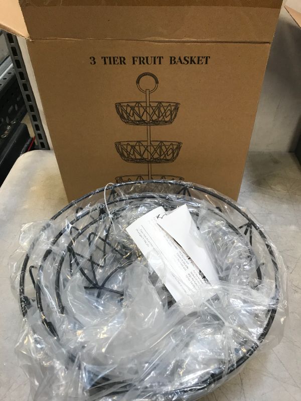 Photo 2 of 3 tier metal counter top fruit basket ( model ES- FB007 ) 