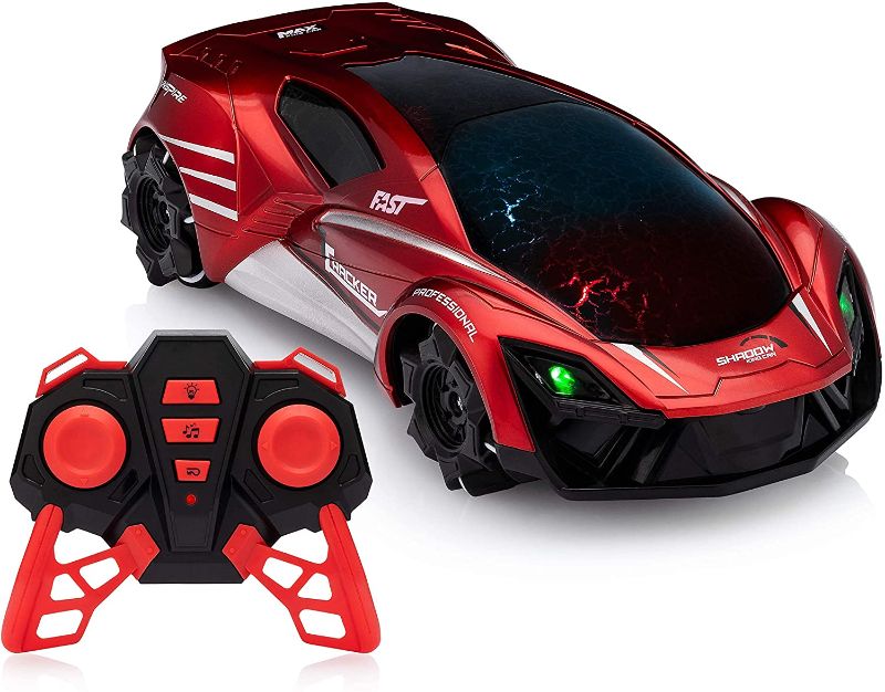 Photo 1 of Pidoko Kids Drift Racer Remote Control Car - RC Stunt Car with LED Lights and Music - Rechargeable Race Car Toy, (Red)