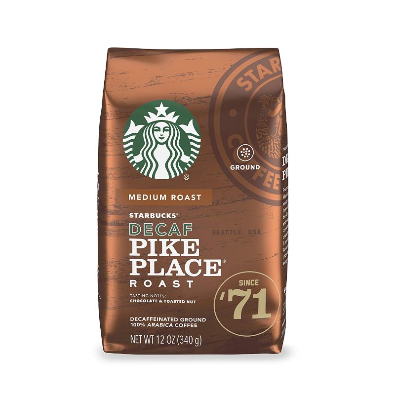 Photo 1 of 
Starbucks Decaf Ground Coffee — Pike Place Roast — 100% Arabica — 1 bag (12 oz.)