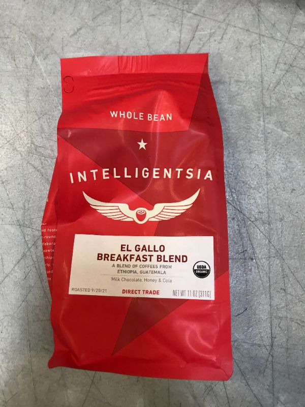 Photo 2 of Intelligentsia Organic El Gallo Breakfast Blend Coffee 12 oz. Bag exp- 12/19/21