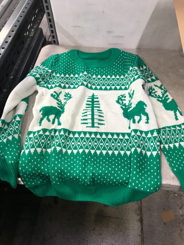 Photo 2 of LookbookStore Women Ugly Christmas Tree Reindeer Holiday Knit Sweater Pullover size small 