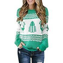 Photo 1 of LookbookStore Women Ugly Christmas Tree Reindeer Holiday Knit Sweater Pullover size small 