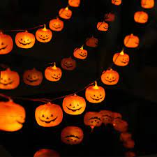 Photo 1 of 10 LED Pumpkin Day String Lights,9 Feet UL Certified Commercial Grade Decorate Lights Set, for Halloween Party, Garden, Fence, Wall, Trees. ( 2 pack )