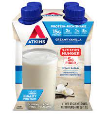 Photo 1 of  Atkins Gluten Free Protein-Rich Shake, Creamy Vanilla, Keto Friendly, 4 Count exp- July 30/2021