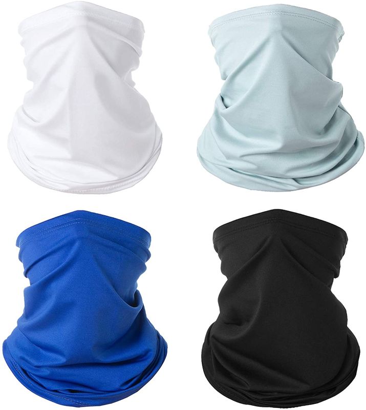 Photo 1 of Cycling Scarf UV Dust Protection Face Cover Breathable Elastic Neck Gaiter(4 pcs) (Normal)