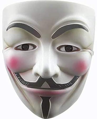Photo 1 of 4 PACK - Adorox (1 Mask V for Vendetta White Costume Face Mask Anonymous Guy Fawkes
