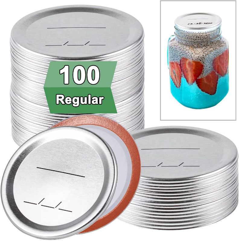 Photo 1 of 3packs Regular Mouth Canning Lids 100 each