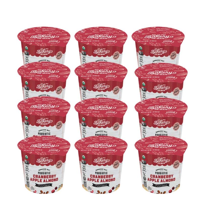 Photo 1 of Bakery On Main Bakery on Main Gluten Free Oatmeal Cup, Cranberry Apple Almond, 1.9 Ounce (Pack of 12)
