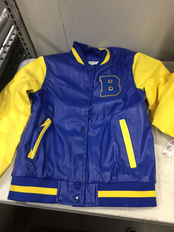 Photo 1 of M J FOX SCOT HOWARD BEACON HILLS BEAVERS VARSITY LETTERMAN JACKET STYLE SWEATSHIRT LEATHER T WOLF MEDIUM