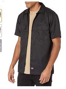 Photo 1 of Dickies Men's Short-Sleeve Work Shirt Black
 size L