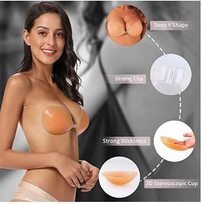 Photo 1 of Adhesive Bra Strapless Sticky Invisible Push up Silicone Bra Size C