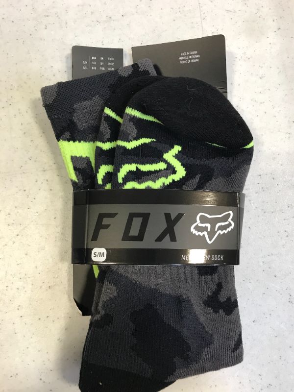 Photo 1 of Fox Racing Adult Camo Cushioned Crew Socks S/M
