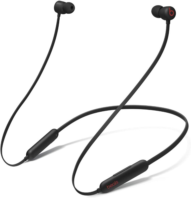 Photo 1 of Beats Flex Wireless Earbuds – Apple W1 Headphone Chip, Magnetic Earphones, Class 1 Bluetooth, 12 Hours of Listening Time, Built-in Microphone - Black