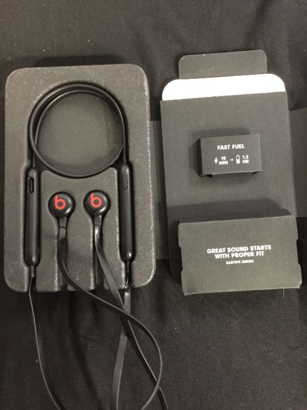 Photo 3 of Beats Flex Wireless Earbuds – Apple W1 Headphone Chip, Magnetic Earphones, Class 1 Bluetooth, 12 Hours of Listening Time, Built-in Microphone - Black