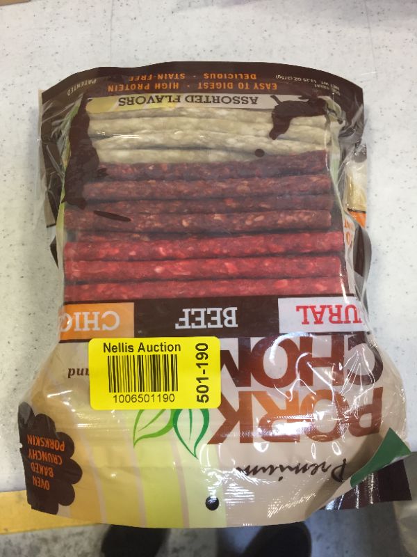 Photo 2 of 2 Premium Pork Chomps Assorted Flavors Munchy Sticks, 50-Pack EXP 03/01/2024

