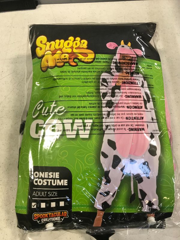 Photo 2 of Adult Small cute cow onesie costume 