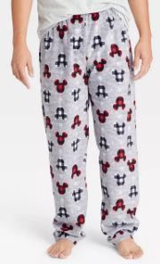 Photo 1 of Men's Holiday Mickey Mouse Fleece Matching Family Pajama Pants - Gray
m