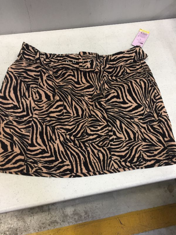Photo 1 of corduroy zebra print skirt 
14