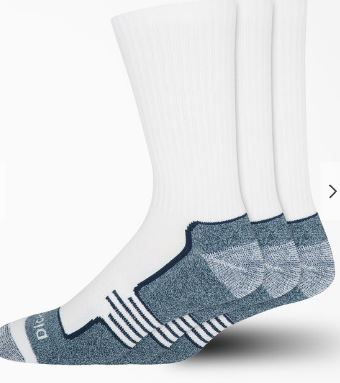 Photo 1 of Industrial Strength Moisture Control Crew Socks, 3-Pack, Size 6-12, White
