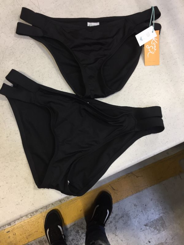 Photo 1 of 2 pack black bikini bottoms 
s, m