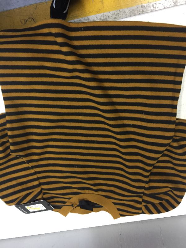 Photo 1 of black and mustard yellow short sleeve blouse 
m