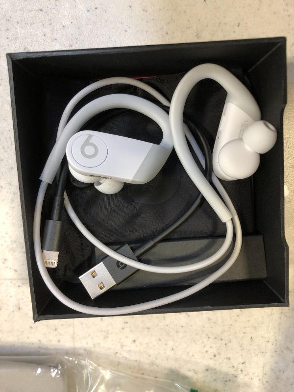 Photo 3 of Powerbeats High-Performance Wireless Earbuds - Apple H1 Headphone Chip, Class 1 Bluetooth Headphones, 15 Hours of Listening Time, Sweat Resistant, Built-in Microphone - White
