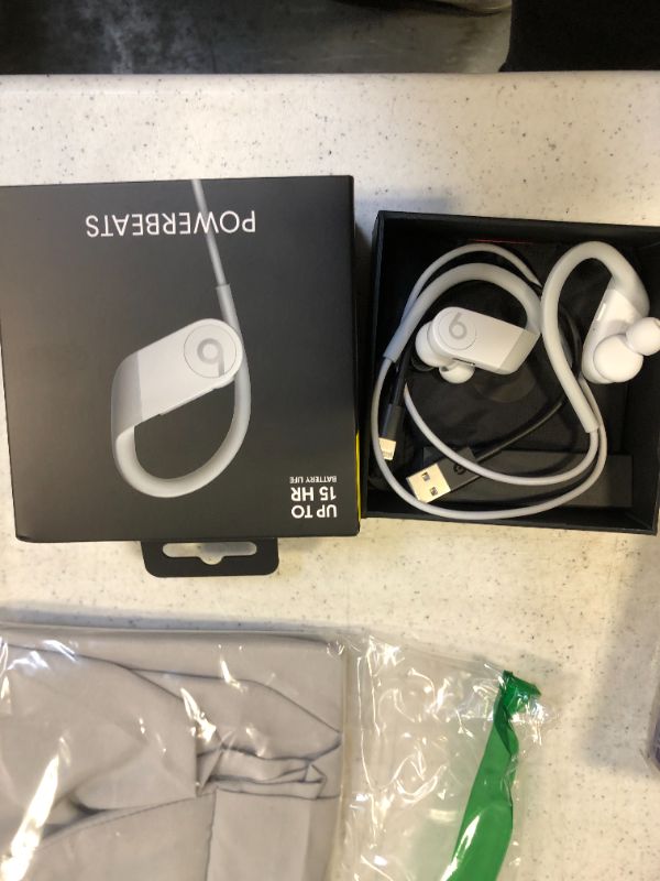 Photo 2 of Powerbeats High-Performance Wireless Earbuds - Apple H1 Headphone Chip, Class 1 Bluetooth Headphones, 15 Hours of Listening Time, Sweat Resistant, Built-in Microphone - White
