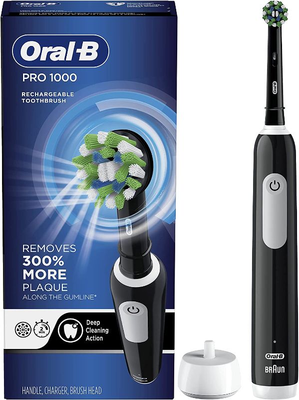 Photo 1 of Oral-B Pro 1000 CrossAction Electric Toothbrush, Black
