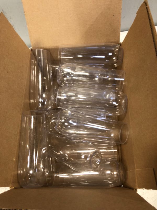 Photo 4 of 24 Stemless Plastic Champagne Flutes | 9 Oz Plastic Champagne Glasses | Mimosa Glasses | Unbreakable, Shatterproof, Disposable, Reusable - Perfect for Parties or Wedding ( ONLY COMES WITH 18 CUPS) 
