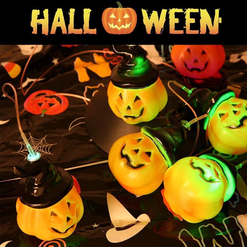 Photo 1 of BINWO Solar Halloween Pumpkin Decorative Lights Solar Wind Chimes with 6 LED Pumpkin Lights, Waterproof Holiday Lights for Indoor/Outdoor Decor, Halloween, Garden, Party
