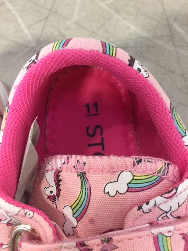 Photo 4 of STQ Toddler Boys & Girls Slip On Canvas Sneakers size 11 Pink Unicorn