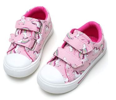 Photo 1 of STQ Toddler Boys & Girls Slip On Canvas Sneakers size 11 Pink Unicorn