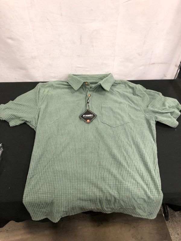 Photo 1 of FINNDI Men's Cubed Plush Fabric Polo 2XL