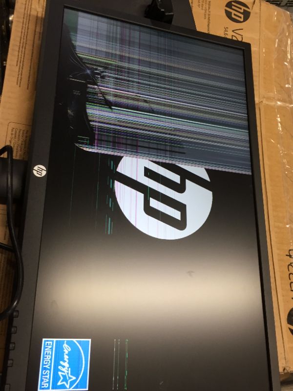 View 2 of HP V222vb FHD Monitor, 1080p VA Display, 75Hz Refresh Rate, 21.5-inch Computer Screen, TÜV Certified Low Blue Light Mode, Ergonomic Tilt, 3000:1 Contrast Ratio, HDMI & VGA Ports, VESA Mounting (2021) MISSING POWER CABLE.