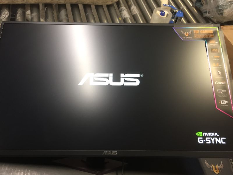 Photo 2 of ASUS TUF Gaming 24.5” 1080P HDR Monitor VG258QM - Full HD, 280Hz (Supports 144Hz), 0.5ms, Extreme Low Motion Blur Sync, G-SYNC Compatible, DisplayHDR 400, Speaker, DisplayPort HDMI, Height Adjustable
