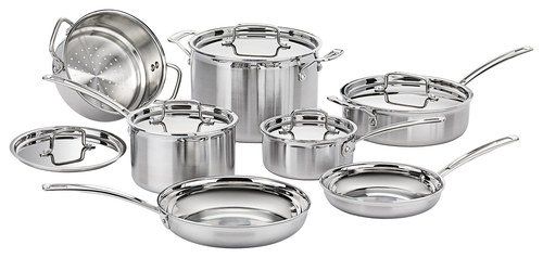 Photo 1 of Cuisinart - MultiClad Pro 12-Piece Cookware Set - Steel
