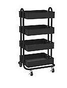 Photo 1 of 4-TIER UTILITY ROLLING CART BLACK
