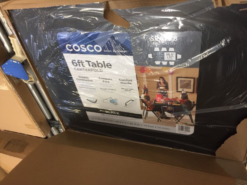 Photo 2 of Cosco 6 ft. Centerfold Blow Molded Folding Table
